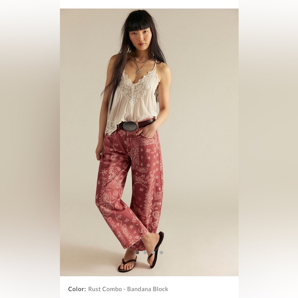 We The Free Rust Combo Bandana Block High-Rise Jeans